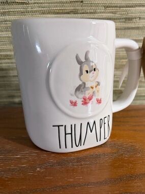 NWT Rae Dunn x Disney Thumper White Ceramic Mug with Hand-Painted Bunny